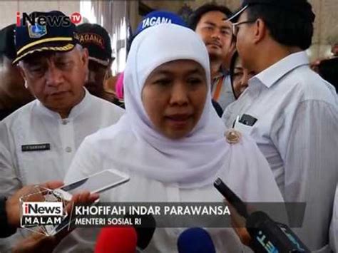 Mensos Khofifah Indar P Datangi Pengungsi Banjir Berikan Bantuan