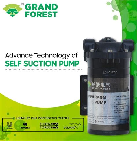 Polysulfone Grand Forest RO Diaphragm Booster Pump 100 GPD 24V DC