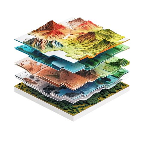 Gis Spatial Data Layers Concept, Gis, Map, Geographic PNG Transparent