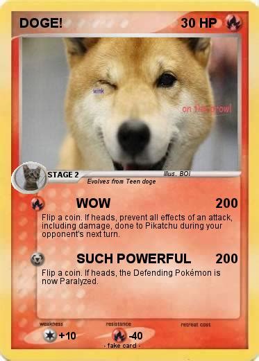 Pokémon Doge 2489 2489 Wow My Pokemon Card