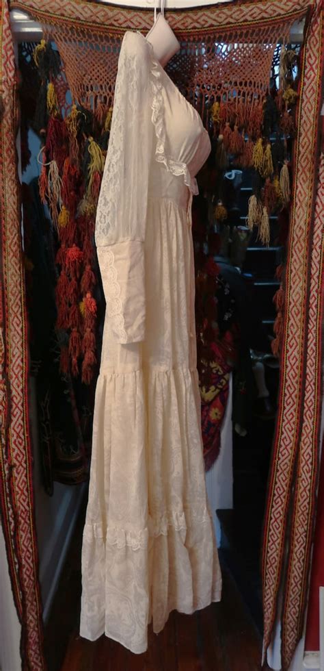 Rare NOS Gunne Sax By Jessica McClintock 70s Dress W Gem