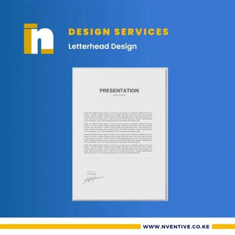 custom letterhead design professional business identity  kenya