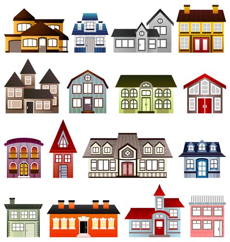 Simple Houses By Viscious Speed Set Of Houses On Openclipart