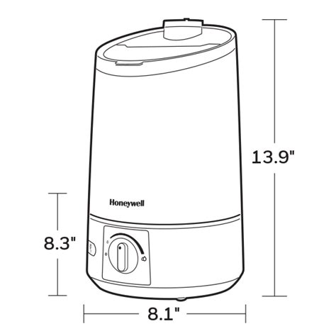 Top Fill Cool Mist Humidifier Black Hul585 Honeywell Plugged In