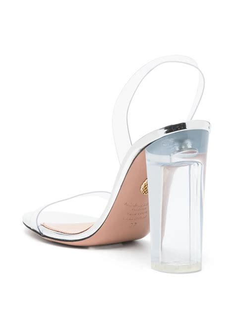 Aquazzura So Nude Plexi Mm Slingback Sandals Farfetch