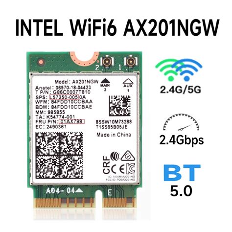 Intel Wi Fi 6 Ax201 Bluetooth 5 0 Dual Band 2 4g 5g Wireless Ngff Button