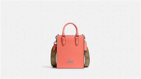 Mini Cabas North South Avec Toile Exclusive Coach En Coloris Noir Lyst