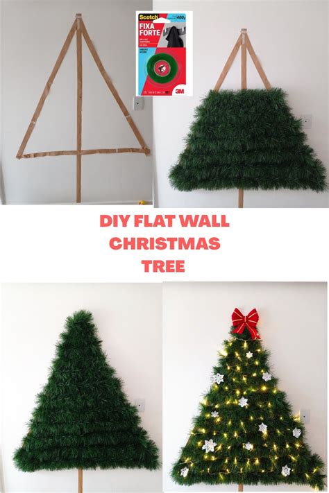 DIY FLAT WALL CHRISTMAS TREE Ideias de decoração de natal