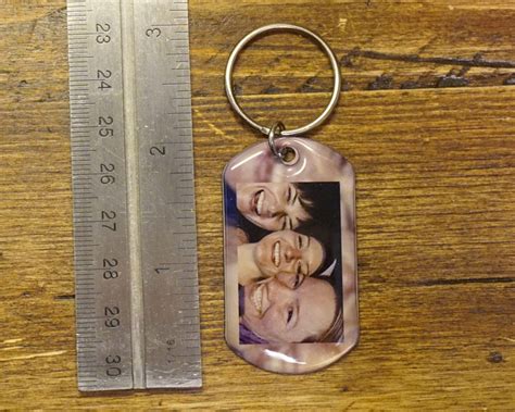 2 Photo Keychains Picture Key Chain Custom Photo Keychain - Etsy