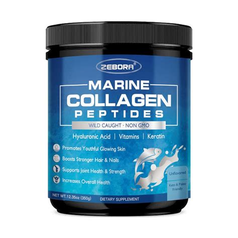 Marine Collagen Peptides Powder with Hyaluronic Acid, Keratin - Wild C ...