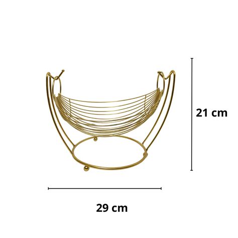 Cesta Decor Suspensa Para Frutas Em Metal