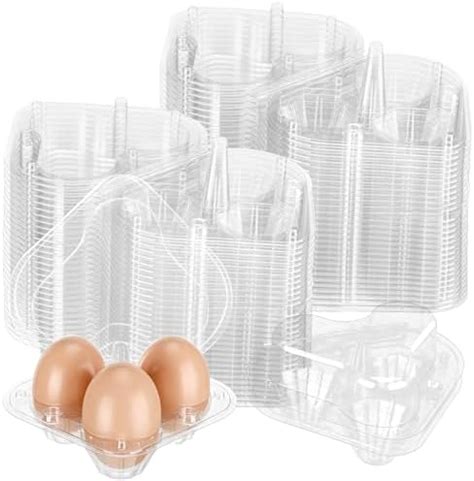 Amazon DAJAVE 100 Pack Plastic Egg Cartons Clear Plastic Egg