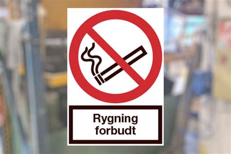 Forbudsskilt Rygning Forbudt Firkantet Seri Q Sign