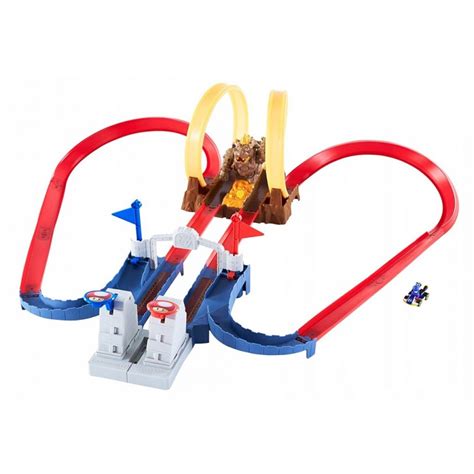 HOT WHEELS Super Mario MARIOKART Tor Wyścigowy Zamek Bowsera Autko GNM