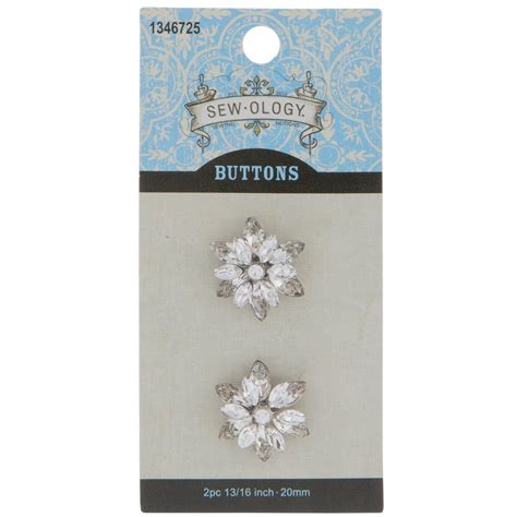 Rhinestone Flower Shank Buttons 20mm Hobby Lobby 1346725