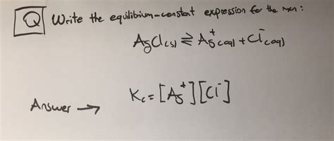 Heterogeneous Equilibria and Kc « AskChem