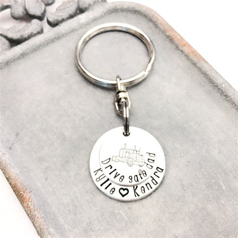 TRUCK DRIVER STACKABLE KEYCHAIN – Made with Love by Angie