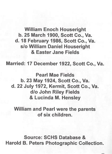 William Enoch Poppy Houseright 1900 1986 Find A Grave Memorial