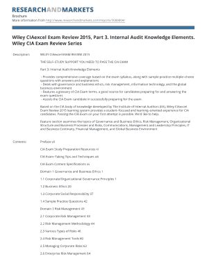 Fillable Online Internal Audit Knowledge Elements Fax Email Print