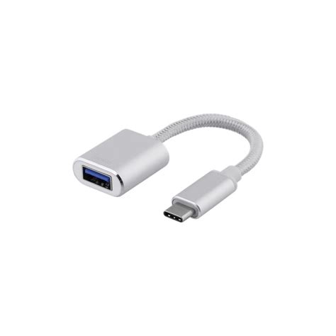 DELTACO USB C 3 1 Gen 1 į USB A OTG adapteris 3A aliuminis USBC 1276