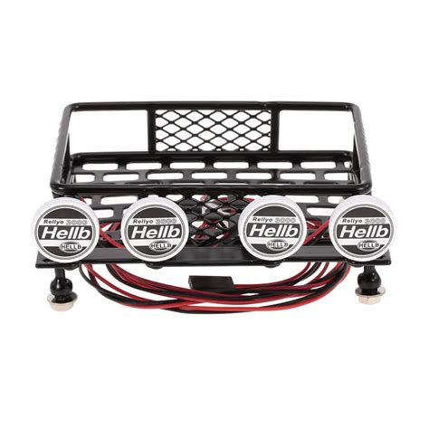 Rc Auto Dach Rack Gep Ck Tr Ger Mit Licht Bar F R Rc Crawler Axial