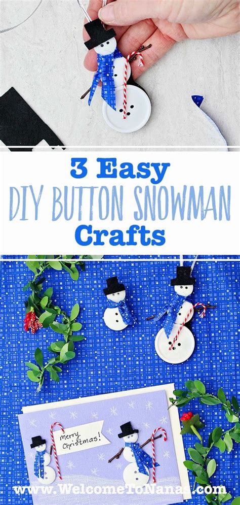 3 Easy DIY Button Snowman Crafts | Welcome to Nana’s | Diy buttons ...