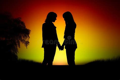 Lesbian Silhouettes Stock Illustrations 219 Lesbian Silhouettes Stock