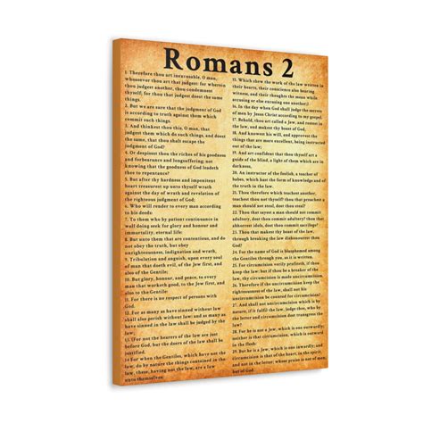 Scripture Walls Romans 2 Chapter Gold Bible Canvas Christian Wall Art