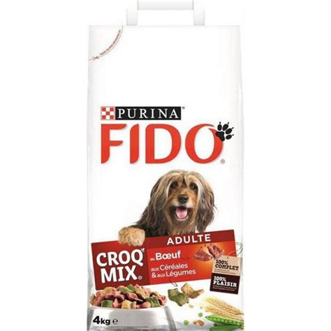 Fido Croquettes Croq Mix Chiens Adultes Au Boeuf C R Ales L Gumes Kg