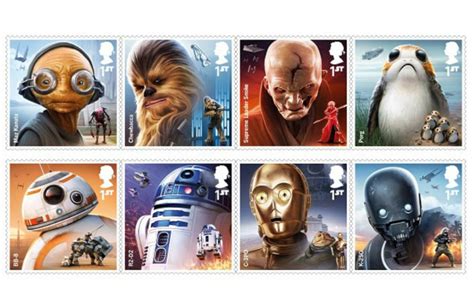 Royal Mail Unveils New Star Wars Stamps To Mark Last Jedi Film