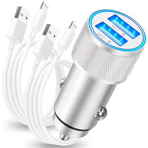 [Apple MFi Certified] iPhone Fast Car Charger, BARMASO 4.8A Dual USB ...