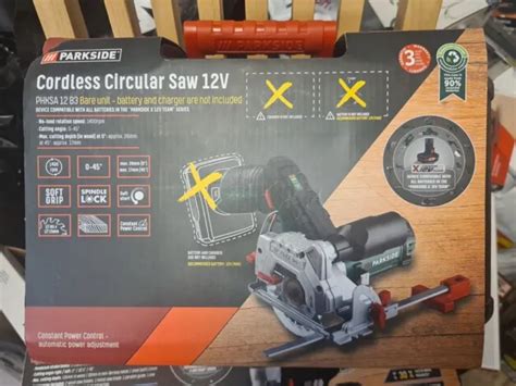 Parkside Cordless Circular Saw V Bare Unit Battery And Charger Not