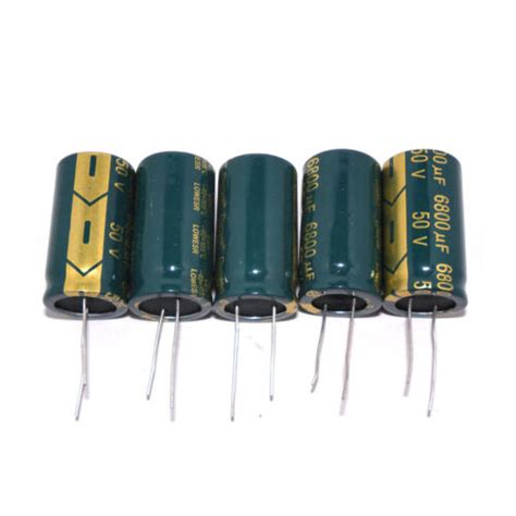 5Pcs 6800uF 50V Radial Electrolytic Capacitors Volume 50V6800uF 22x40