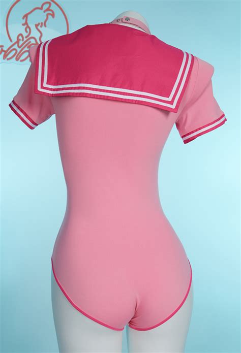 Bodysuit And Skirt With Choker And Socks Peach Derivative Sexy Lingerie Top Quality Lingerie