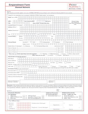 Icici Mf Empanelment Fill Online Printable Fillable Blank PdfFiller