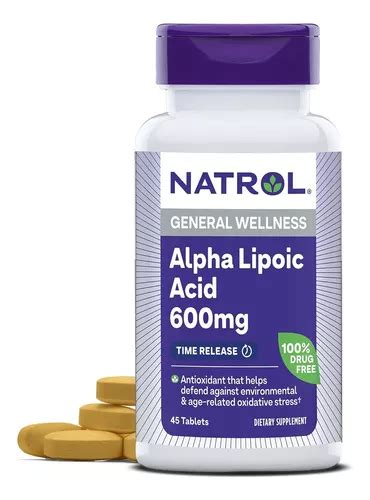 Natrol Acido Alfa Lipoico Antioxidante 600mg 45 Tabletes