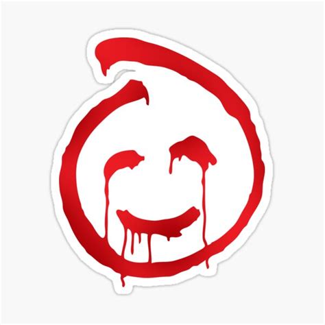 "Red John smiley symbol" Sticker for Sale by kosmonaut | Redbubble