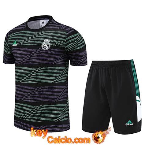 Offerta Nuova Kit Canotta Allenamento Pantaloncini Real Madrid Bianco