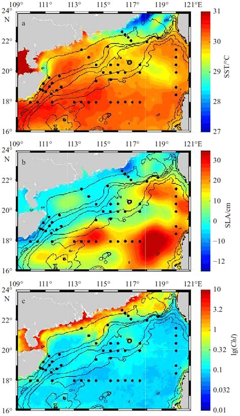 The Distribution Of Average Sea Surface Temperature Sst °c A Sea Download Scientific