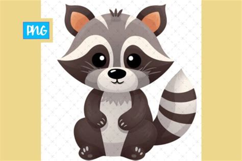 Cute Raccoon Clipart Graphic by Creative Kim Designs · Creative Fabrica