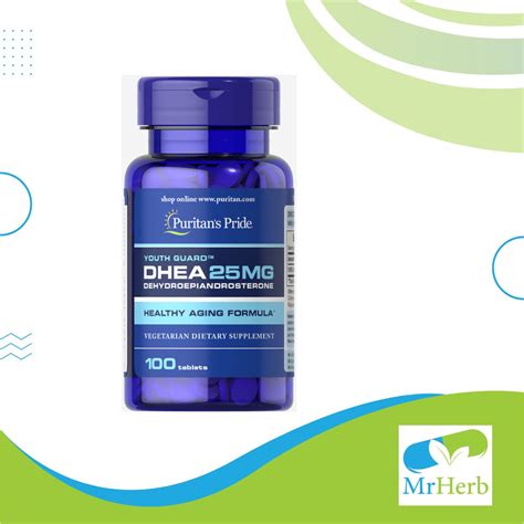 Puritan’s Pride Dhea 25 Mg 25 Mg Concentration 100 Tablets Mr Herb