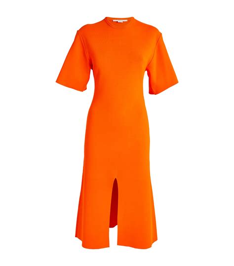 Womens Stella Mccartney Orange Knitted Mini Dress Harrods Uk