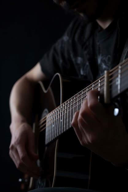 Premium Photo | Man playing acoustic guitar