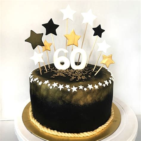 25 Great Picture Of Black And Gold Birthday Cake 60th