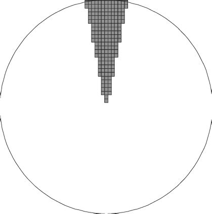 schematic drawing   sector shaped  detector array