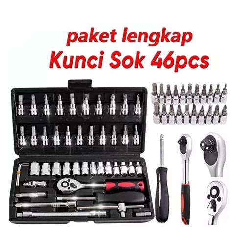 Jual Kunci L Set Lengkap Kunci Sok Set 46 Pcs Socket Dilengkapi Box