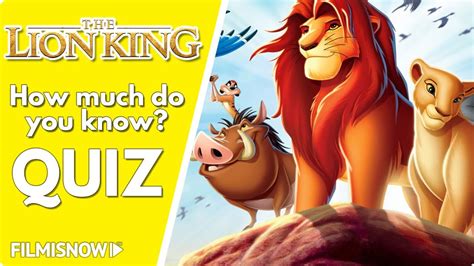 The Lion King Quiz 👑 How Much Do You Know About The Movie Youtube