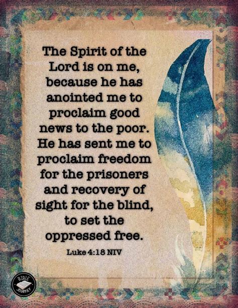 Luke 4:18 NIV – Picture Bible Verse – Bible Journey