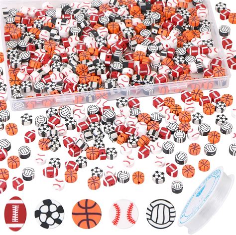 Amazon Evermarket Pcs Sports Ball Beads Sports Polymer Clay