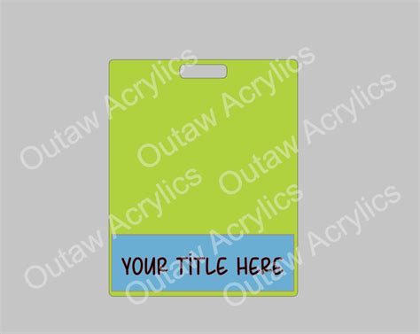 Badge Buddy Horizontal Extended Lightweight Outlawacrylics